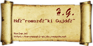 Háromszéki Gujdó névjegykártya
